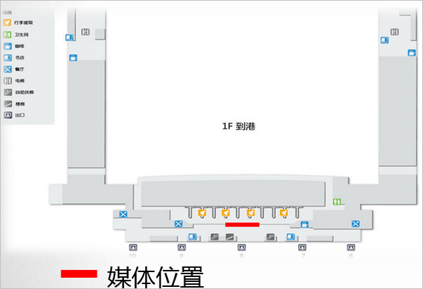 武漢機場LED大屏廣告位置圖