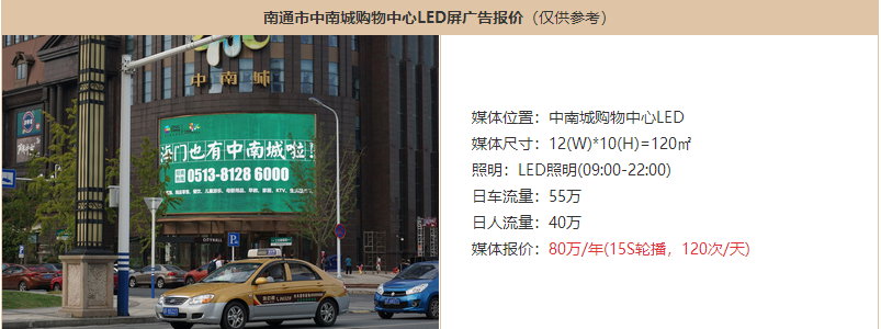 南通戶外樓宇LED大屏廣告