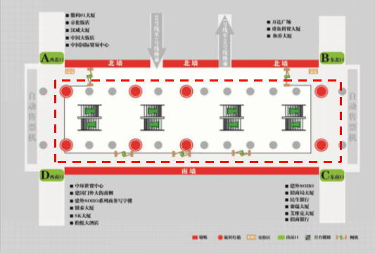 站廳包柱廣告位置圖